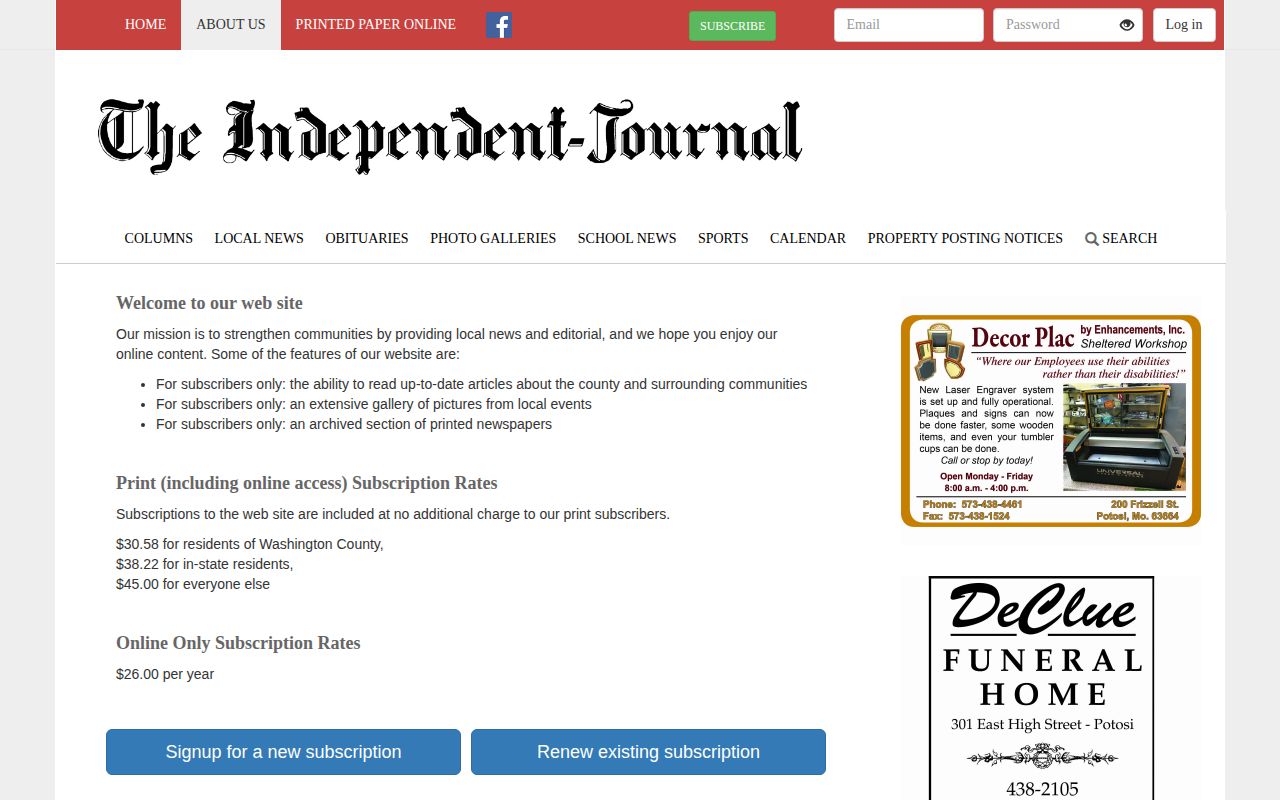Washington County crime-news source screenshot for local arrest-record coverage